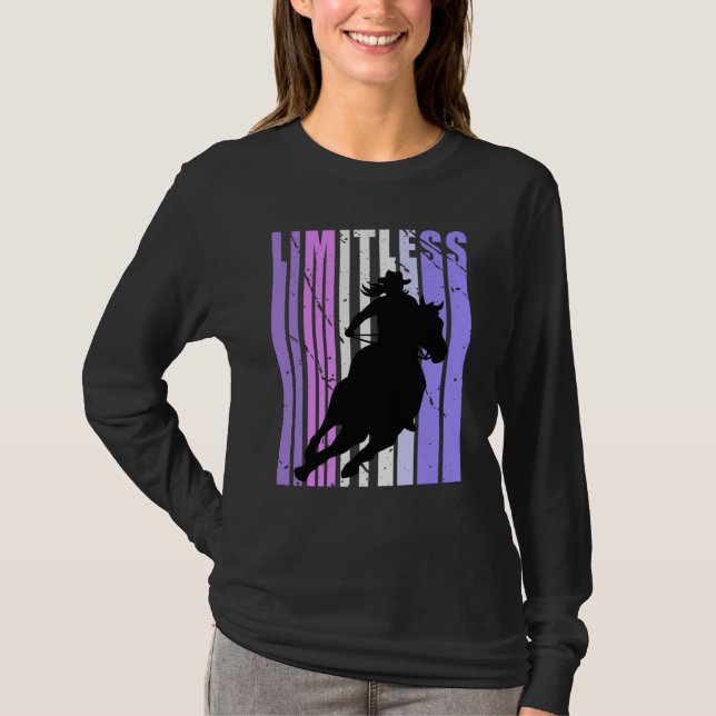 Limitless Purple Cowgirl Hat Cow Girls Rodeo Weste T Shirt (Framsida)