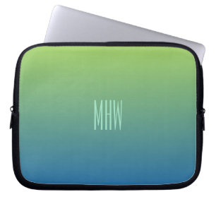 Limma Blue Gradient anpassningsbar monogram laptop Sleeve
