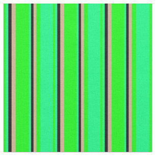 Limma, Grönt, Svart och Tan Stripe Mönster Tyg