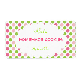 Limma&Rosa Polka-Personlig - hememade cookies Fraktsedel