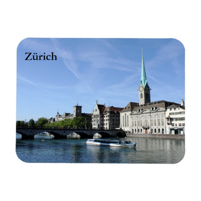 Limmat River i Zürich Magnet (Horisontell)