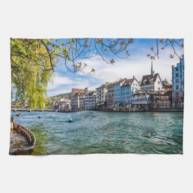 Limmatfloden, Zürich Kökshandduk (Horisontell)