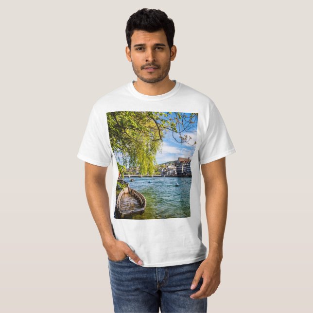Limmatfloden, Zürich T Shirt (Hel framsida)
