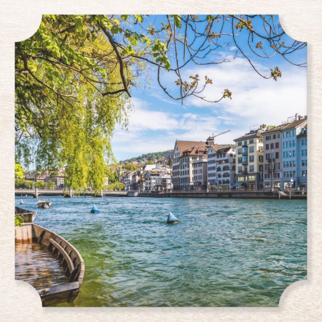 Limmatfloden, Zürich Underlägg Papper (Framsida)