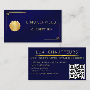 Limo Driver and Chauffeur Service QR-kod Visitkort