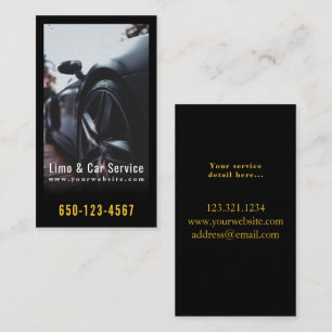 Limo Service limousinine Minimum Black Elegant Visitkort