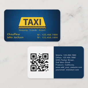Limo & Taxi chaufför Modern Stad Professionell Bil Visitkort