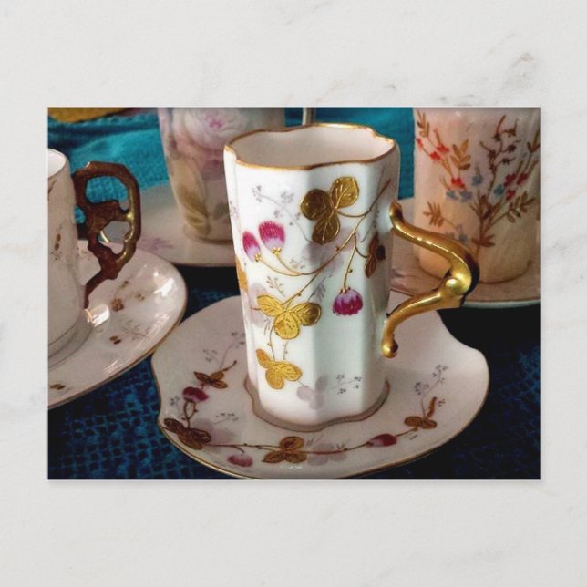 Limoges demitasse vykort (Framsida)