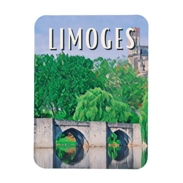 Limoges Photo Vintage Magnet (Vertikal)