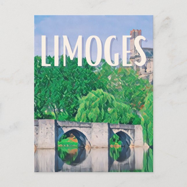 Limoges Photo Vintage  Vykort (Framsida)
