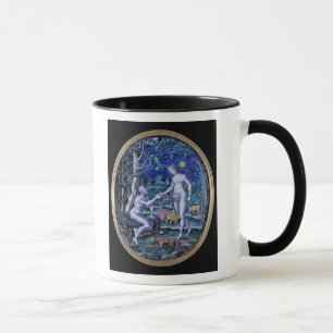 Limoges platta som visar Adam och kvällen, c.1570 Mugg