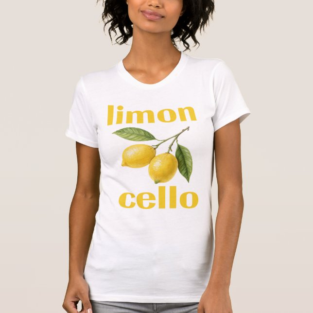 limon cello t-shirt för kvinnor och män (Framsida)