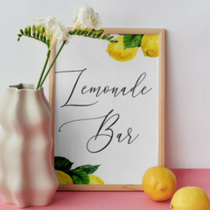 Limonad Bar skylt Citron Bröllopsdryckestation