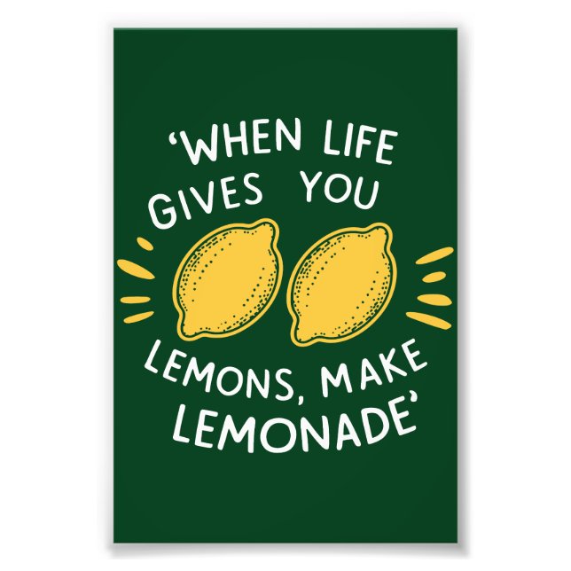 Limonad optimism, citroner sommar fototryck (Framsidan)