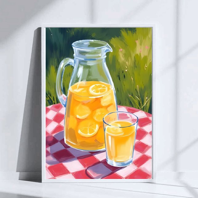 Limonad Picknick | Citron Frukt Målade Poster (Skapare uppladdad)