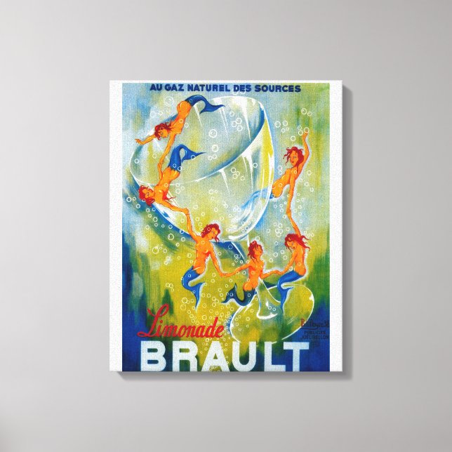 Limonade Brault Vintage PosterEurope Canvastryck (Framsida)