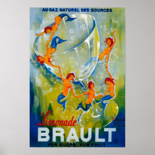 Limonade Brault vintage PosterEurope Poster