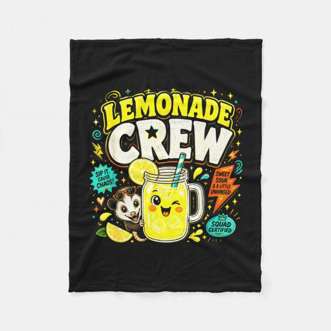 Limonadgäng roliga söta barn limonadstånd fleecefilt (Framsidan)