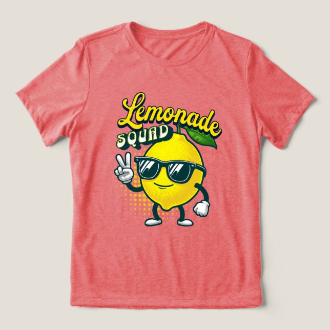 Limonadpatrullen Roligt Citron Frukt Grafik T Shirt (Design Framsida)