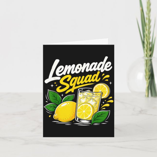 Limonadssquad sommar citron dryck älskare besättni kort (Framsida)