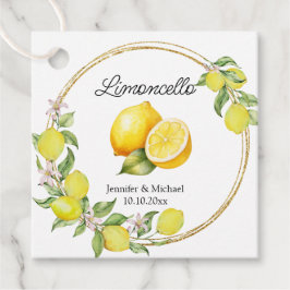 limoncello akvarell citron bröllop sommar italien gåvor etiketter