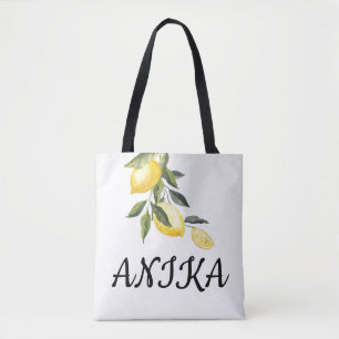 LIMONCELLO-ANPASSAT NAMN Tote Tygkasse