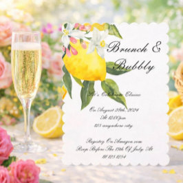 LIMONCELLO BRUDKVÄLLSKOMMELSEINVITATION SPARA DATUMET