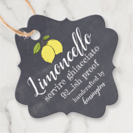 Limoncello Chalkboard ser liten ut Gåvor Etiketter