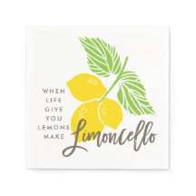 Limoncello cocktail napkin, när du lever i ge