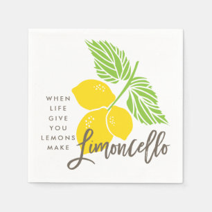 Limoncello cocktail napkin, när du lever i ge pappersservett