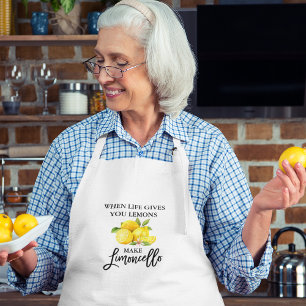 Limoncello för vattenfärgslekar Modern penselskrip Förkläde