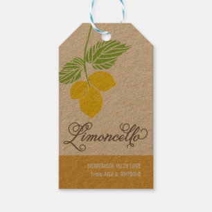 Limoncello Gift-Märkre, favärde-tagg, hängande mär Presentetikett