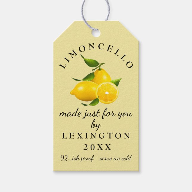Limoncello Gift Märkre Homemade | Presentetikett (Framsidan)
