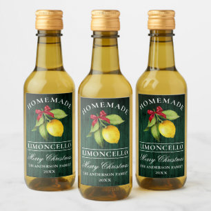 Limoncello Grönt Wood jul Mini Flaska-etikett Vinetikett