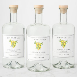 Limoncello Italiano stil Lemon Spritflaskor Etikett
