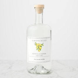 Limoncello Italiano stil Lemon Spritflaskor Etikett