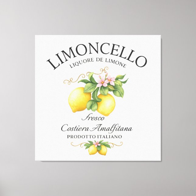 Limoncello Italien Amalfi-kusten Canvastryck (Framsida)