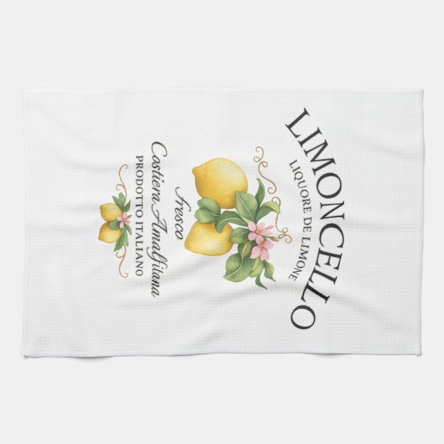 Limoncello Italien Amalfi-kusten Kökshandduk (Horisontell)