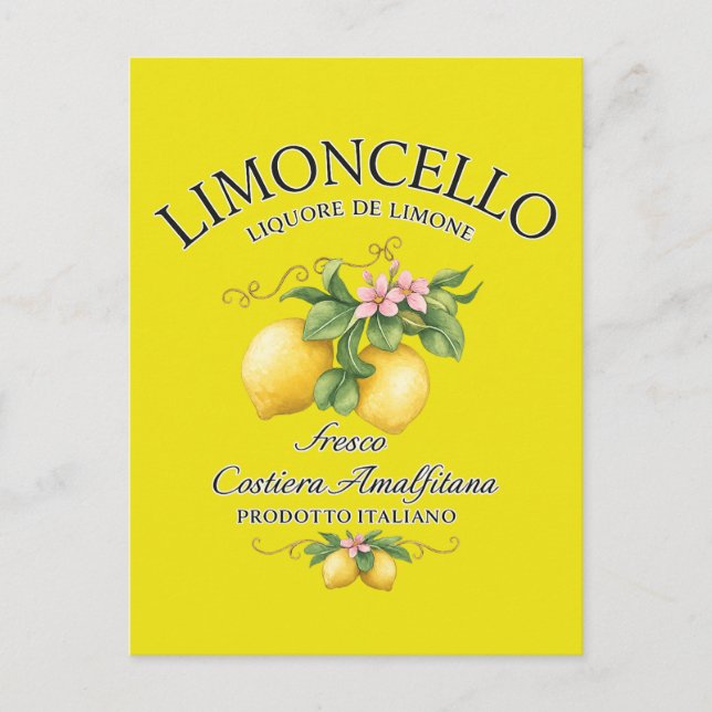 Limoncello Italien Amalfi-kusten Vykort (Framsida)