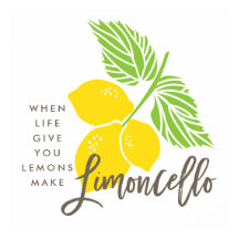 Limoncello-konst skriver ut när du lever ge citron