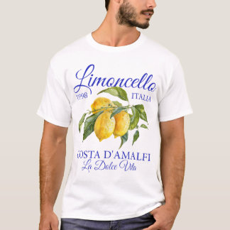 Limoncello La Dolce Vita Italien Amalfi Kusten Lem T Shirt