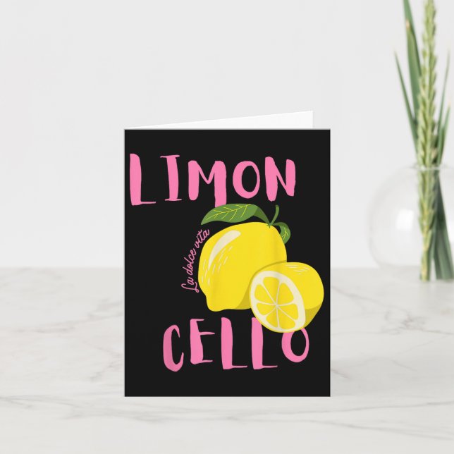 Limoncello La Dolce Vita Italiensk Citron  Kort (Framsida)