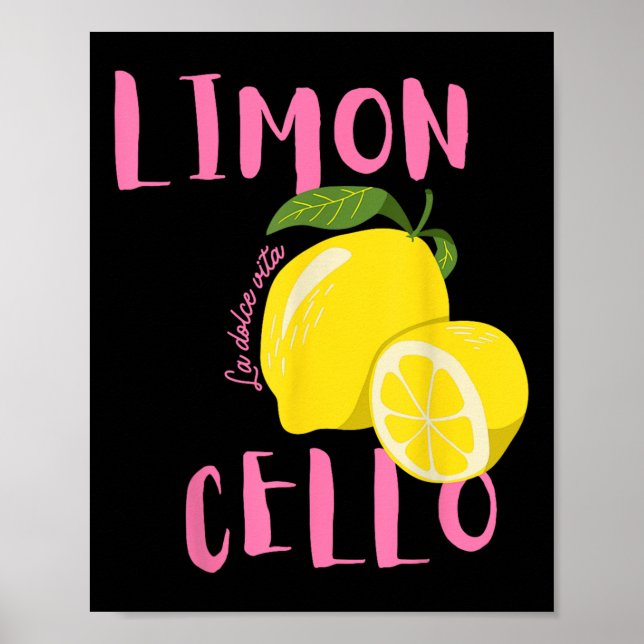 Limoncello La Dolce Vita Italienska Lemon Poster (Framsidan)