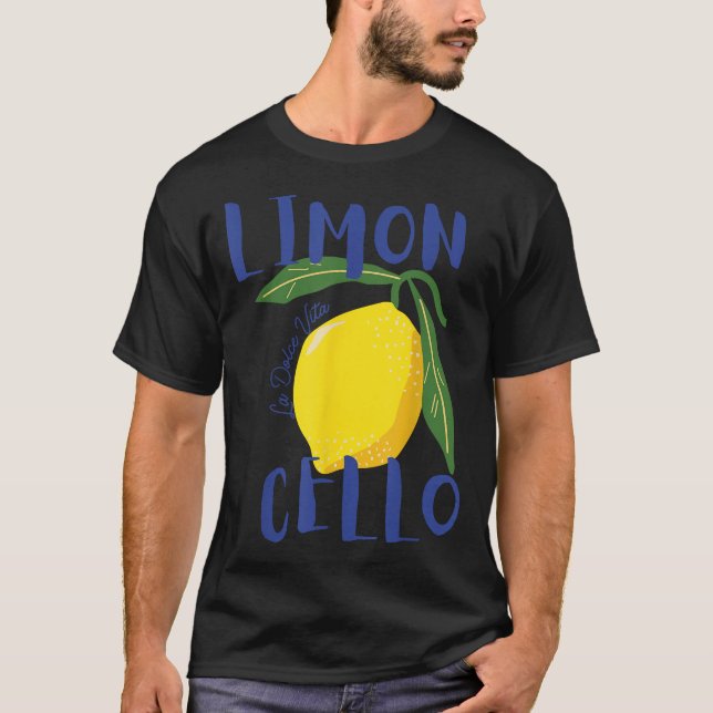 Limoncello La Dolce Vita Italienska Lemon T Shirt (Framsida)