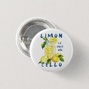 Limoncello La Dolce Vita Souvenir Italien Älskare Knapp