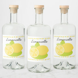 Limoncello Lemon Fruit Spritflaskor Etikett