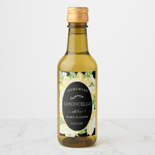 Limoncello lemon träd favör mini flaska etikett