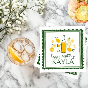 Limoncello Lemonad Citron PERSONLIG Födelsedag Pappersservett
