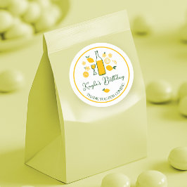 Limoncello Lemonad Citron PERSONLIG Födelsedag Runt Klistermärke