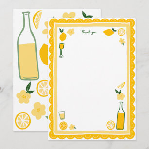 Limoncello Lemonad Citroner ANPASSAD Födelsedag Tack Kort